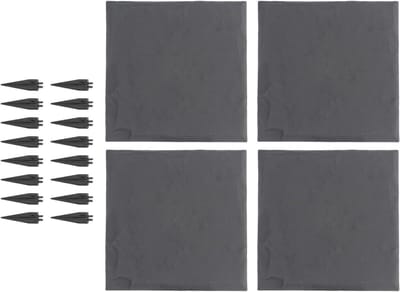 Decoratieve steen - Decoratie steen - Tuin decoreren - Met grondpennen - 4 stuks - Grijs