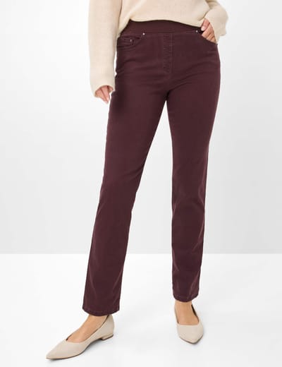 Raphaela by Brax Dames Broek  Style PAMINA AMARONE, donkerpaars, maat 38