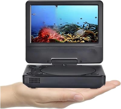 Mobiele dvd-speler - Draagbare speler - Films kijken - Ingebouwde batterij - 75 inch scherm - Zwart
