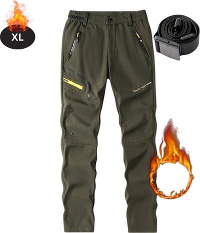Livano Skibroek - Skipak - Snowboard Broek - Winterbroek - Sneeuwbroek - Heren - Wintersport - Leger Groen - Maat XL