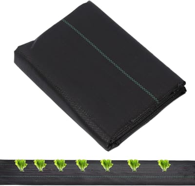 Tuinblokker Grasbarrière - Onkruidbestrijdingsmat Bodembedekking - Planten Beschermen - Sterke Waterdoorlatendheid - 1 x 10 Meter - Zwart