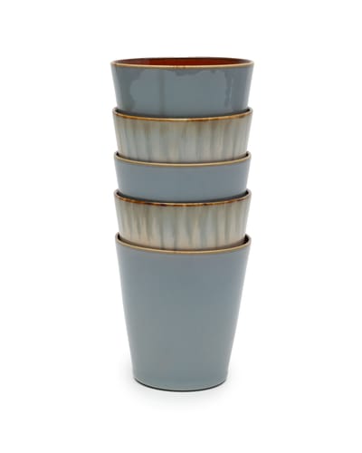Serax Terres de Rêves by Anita Le Grelle Beker - M - D8,5x9,5 cm - Smokey blue/Rust