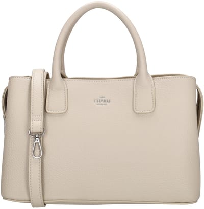 Charm London Muggiano Handtas - Crossbody - Verstelbare/Afneembare Schouderband - Praktische Indeling - Veel Vakken - Beige