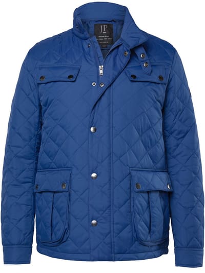 JP 1880 - Heren - Gewatteerde jas opstaande kraag veel zakken - Donkerblauw - Maat XL