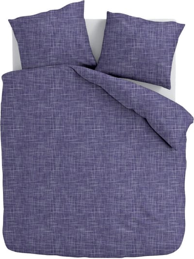 Zydante Dekbedovertrek Linnen-Look – Katoen – Ademend en Vochtregulerend – Zacht en Comfortabel - Cotton Rich Collection - Blauw / 240x200