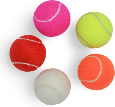 Tennisballen - Sportballen - Tennis Spelen - Gemaakt in VK - 5 Stuks - Gekleurd