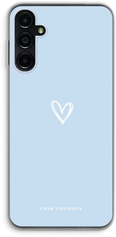 Case Company® - Hoesje geschikt voor Samsung Galaxy A14 hoesje - Klein Hart Blauw - Soft Cover Telefoonhoesje - Bescherming aan alle Kanten en Schermrand