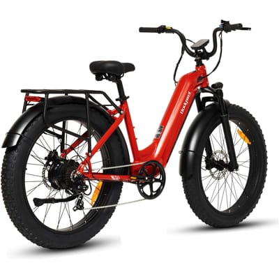 Bodywel D9 Elektrische Fiets met 48V 15Ah Afneembare Batterij, LED Display & App Connectiviteit rood