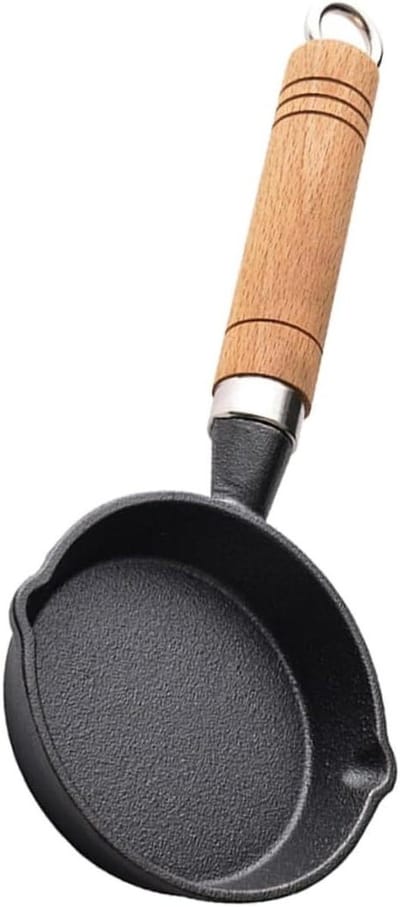 Mini Koekenpan - Omelet Pannetje - Ontbijt Koken - Antiaanbaklaag - 13 cm Breed - Zwart