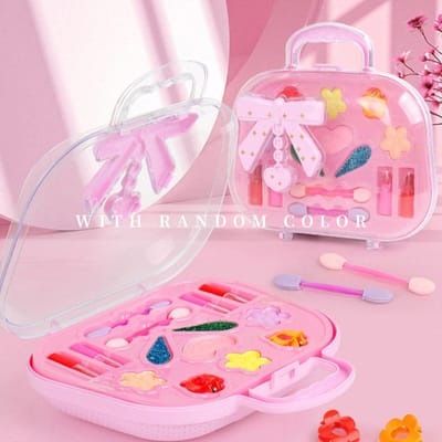 Prinses Make-up Doos Speelhuis Speelgoed Meisjes, Oogschaduw Make-up Cosmetica Handtas, Verjaardag Kerstcadeau voor Kinderfeestje Cosplay white