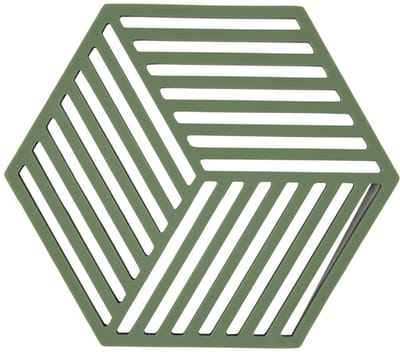 Zone Denmark Pannenonderzetter Hexagon – Onderzetters Pannen – Hittebestendig tot 250°C – Vaatwasserbestendig – Siliconen – 16 x 14 x 0,9 cm – Grass