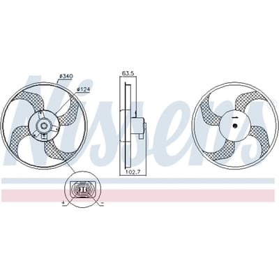 Koelventilatorwiel, motorkoeling NISSENS 85928