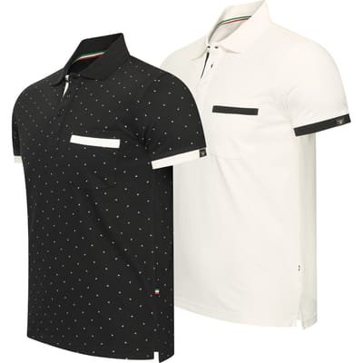 Cappuccino Italia - Heren Polo SS Todi 2-Pack - Multi - Maat XXL
