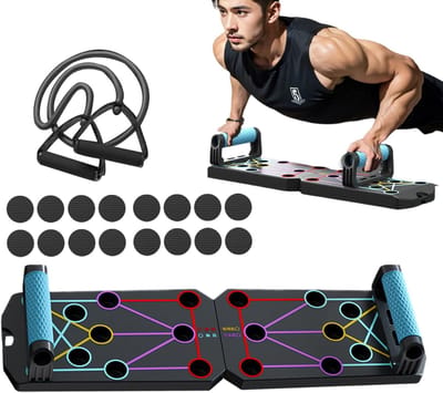 Opvouwbaar Pushup Board - Oefenplatform - Spiertraining Thuis - Kleurgecodeerde Zones - 40 x 20 cm - A