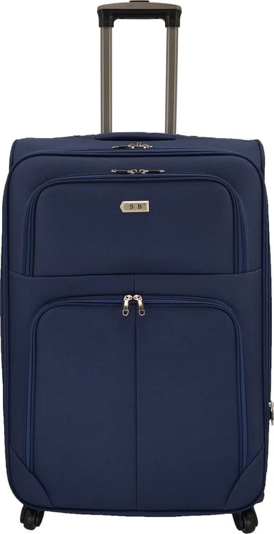 Bagage stoffen koffer 75cm 4 wielen trolley - Blauw