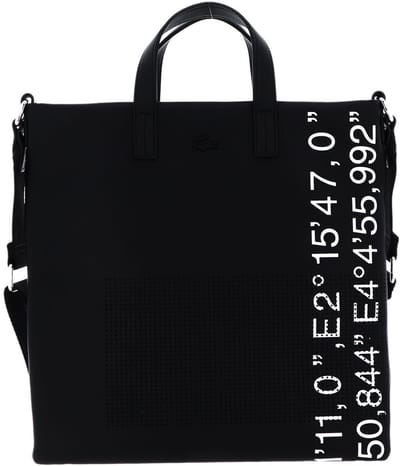 LACOSTE Schoudertas Handtas S Shopping Bag Noir Blanc Zwart