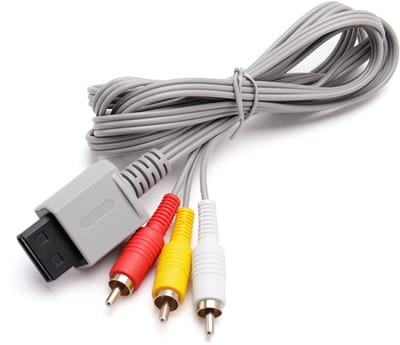 Nintendo Wii AV Kabel – Composiet TV Kabel – RCA Audio Video Kabel – Geschikt voor Nintendo Wii & Wii Mini – 1,8 Meter