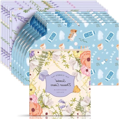 Geurige Lades en Kasten Inlegvellen, Lavendel en Baby Poeder, 12 Vellen 36.5 x 50 cm voor Kasten, Lades en Planken