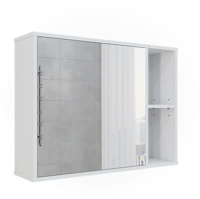 Vicco Leano Badkamerspiegelkast – 80 x 60 cm Wit