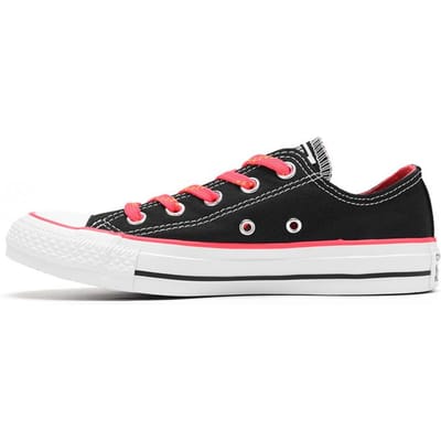 Converse Chuck Taylor All Star Ctas Ox Toile Confortable Décontracté Antidérapant Amortisseur Basse Top Chaussures de Skateboard Baskets Femme Rose Noir 564346C 35 black