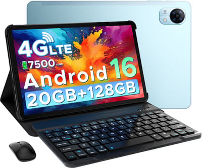 DOOGEE Tab G5 VIP - Tablet - 20GB + 128GB (2TB TF) - 4G LTE - Android 16 - 10 inth 120Hz IPS HD - Unisoc T7200 - 7500mAh - 2 Lautsprecher - Widevine L1 - Face ID - GPS -Met toetsenbord, muis, stylus, koptelefoon