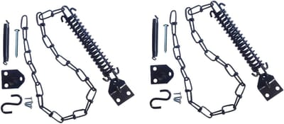 Deurketting Set - Veiligheidsketting Deur - Extra Beveiliging - Roestbestendig Staal - 2 Stuks - Zwart