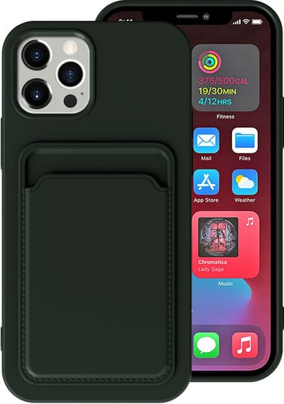 Back Cover Samsung Galaxy S21 Ultra | Telefoonhoesje | Pasjeshouder | Donker Groen