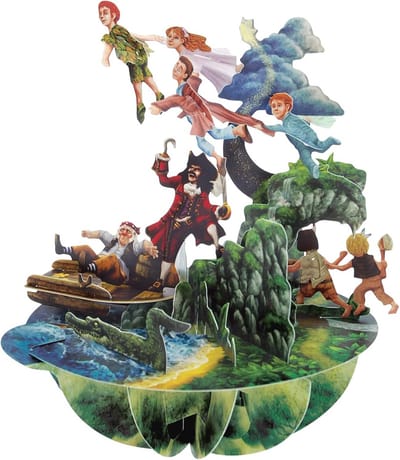 3D pop-up wenskaart - Peter Pan - voor kinderen en volwassenen - verjaardag | Fantasie, avontuur, kinderboek