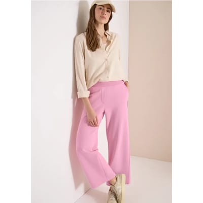 High Waist broek met wijde pijpen in Loose Fit