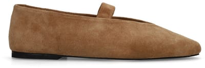 Sacha - Dames - Taupe suède ballerina's - Maat 36