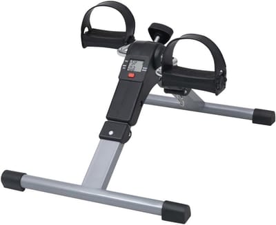 Pedaaltrainer - Hometrainer Been Arm - Thuis Trainen - LCD Display - 49 x 37 x 36 cm - Zwart Grijs