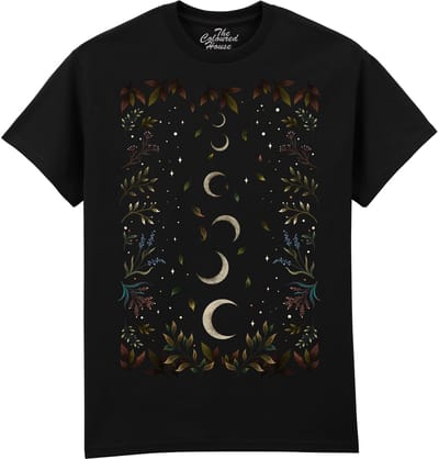 Maan Planten Crescent Moon Garden The Coloured House T-shirt M