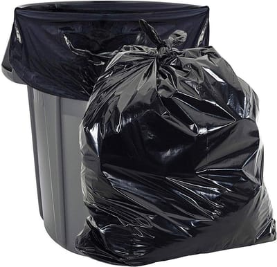 Extra Sterke Zwarte Vuilniszakken 125 Liter (33 Gallon) - 100 Stuks - Voor Zwaar Afval en Bouw
