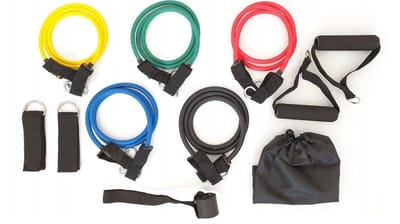 Fitness Elastiek Set - Resistance Power Band Tube - Weerstandstube - Weerstandsbanden - Weerstandskabel - Gymnastiek Banden - 11 Stuks