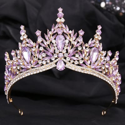 Barokke Luxe Grote Waterdruppel Kristal Opaal Tiara Voor Vrouwen Meisjes Bruiloft Bruids Verjaardagsfeest Kroon Haar Kleding Accessoire white