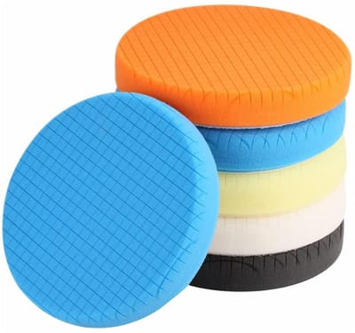 Set van 5 Stuks 7 Inch Polijstpads voor Auto - Schuim Pads voor Polijsten, Waxen en Compound Bewerking