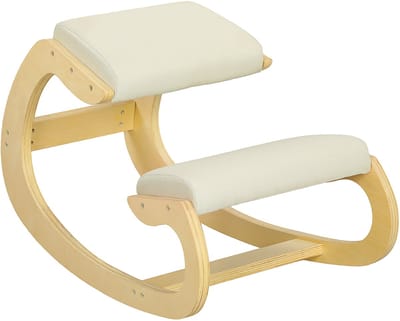 Kniestoel Ergonomisch - Bureaustoel - Kniekussen - Crèmewit