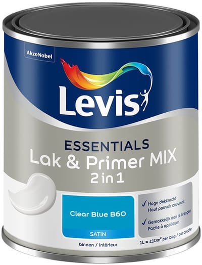 Levis - Essentials Lak & Primer Mix - Clear Blue B60 - Mengverf - 1 L