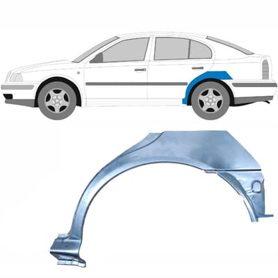 Reparatiepaneel achterspatbord voor Skoda Octavia I 1996-2010 / Links