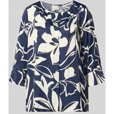 Blouse van viscose met ronde hals
