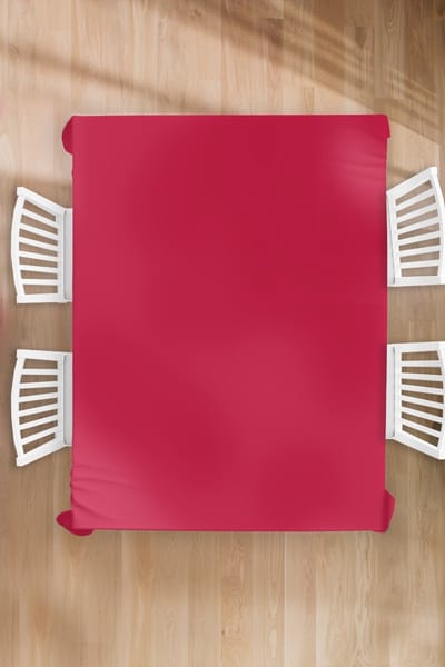 Tafelkleed - Tafellaken - 180x240 cm - Rood - Effen kleur - Binnen en Buiten