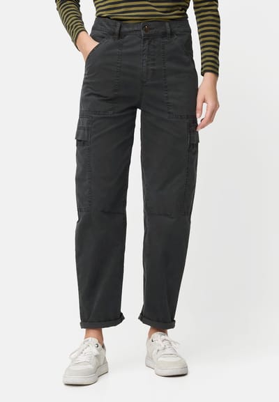 camel active Cargobroek gemaakt van katoenmix - Maat womenswear-33/30 - Kaviaar
