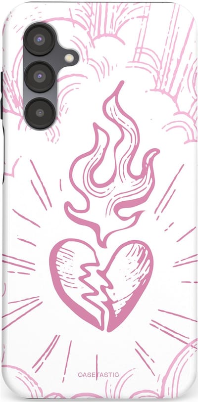 Casetastic Hoesje Geschikt voor Samsung A16 - Stijlvolle Beschermende Duo-layer Case - Roze Liefdesvlam