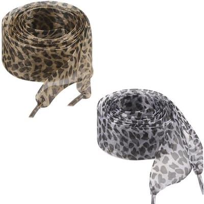 Allecto - Leopard Satin Veters - Unisex Laarzen en Sneakers