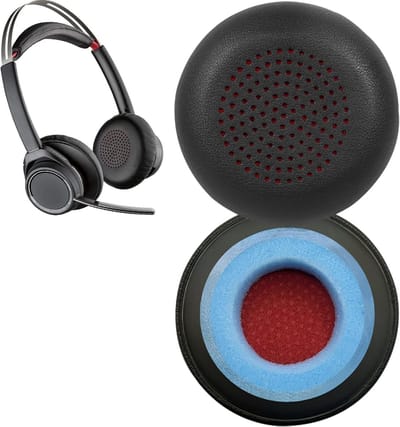 Vervangende Oorkussens voor Voyager Focus 1/2 UC en Poly BlackWire 5200, Comfortabele Earmuffs en Oorkussens voor Headsets
