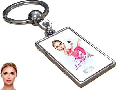 Moeder Karikatuur - Karikatuur Sleutelhanger met Jouw Foto - Sleutelhanger - Cadeau - Verjaardag - Kerst - Kado - Valentijn - Moederdag - Moederdag cadeautje - Moederdag cadeau voor mama - Gepersonaliseerd Cadeau