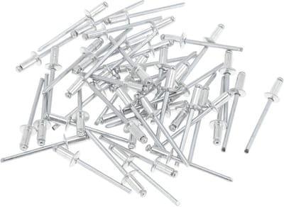 Grote flens blinde klinknagels van aluminiumlegering - 50 stuks, 4mm diameter en 8mm lengte