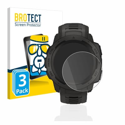 Screenprotector 3 Stuks voor Garmin Instinct Solar Beschermglas transparant