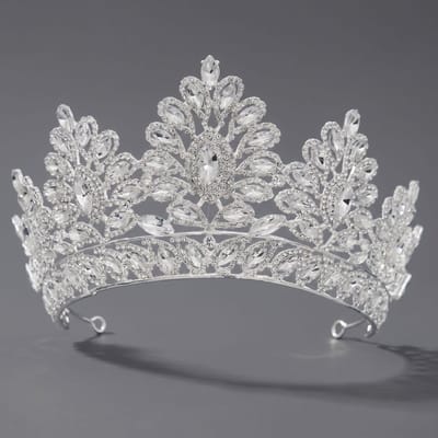Kroon voor dames-Prinsessenkroon-Diadeem-Kroon-Strass-Elegant en Duurzaam - Geschikt voor Verschillende Gelegenheden-Haarsieraad-Stijl 106