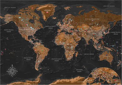 Fotobehang - World: Stylish Map.